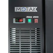 MoTak MBB-3D-90-X 90 3/8" Bar Refrigerator - 3 Swinging Solid Doors, Black, 115v