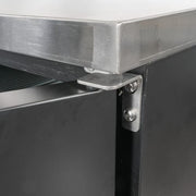 MoTak MBB-3D-90-X 90 3/8" Bar Refrigerator - 3 Swinging Solid Doors, Black, 115v