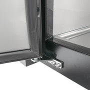 MoTak MBB-3D-90-X 90 3/8" Bar Refrigerator - 3 Swinging Solid Doors, Black, 115v
