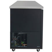 MoTak MBB-3D-90-G-X 90 3/8" Bar Refrigerator - 3 Swinging Glass Doors, Black, 115v