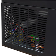 MoTak MBB-3D-90-G-X 90 3/8" Bar Refrigerator - 3 Swinging Glass Doors, Black, 115v