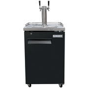MoTak MBCBD-1-X 23 1/2" Kegerator Beer Dispenser w/ (1) Keg Capacity - (1) Column, Black, 115v