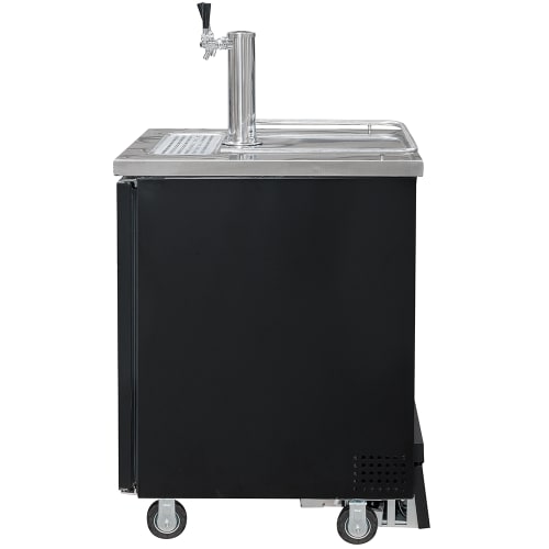 MoTak MBCBD-1-X 23 1/2" Kegerator Beer Dispenser w/ (1) Keg Capacity - (1) Column, Black, 115v