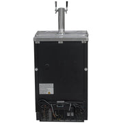 MoTak MBCBD-1-X 23 1/2" Kegerator Beer Dispenser w/ (1) Keg Capacity - (1) Column, Black, 115v