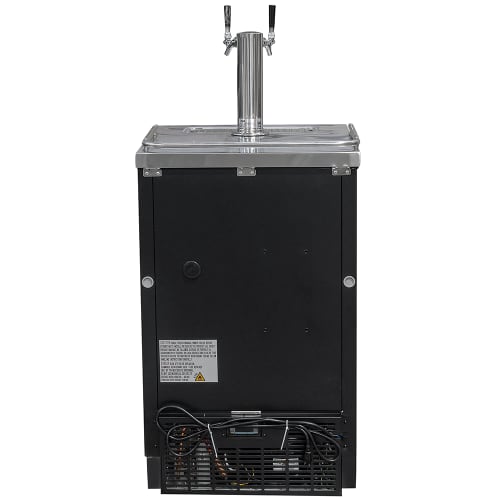 MoTak MBCBD-1-X 23 1/2" Kegerator Beer Dispenser w/ (1) Keg Capacity - (1) Column, Black, 115v