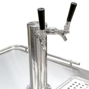 MoTak MBCBD-1-X 23 1/2" Kegerator Beer Dispenser w/ (1) Keg Capacity - (1) Column, Black, 115v