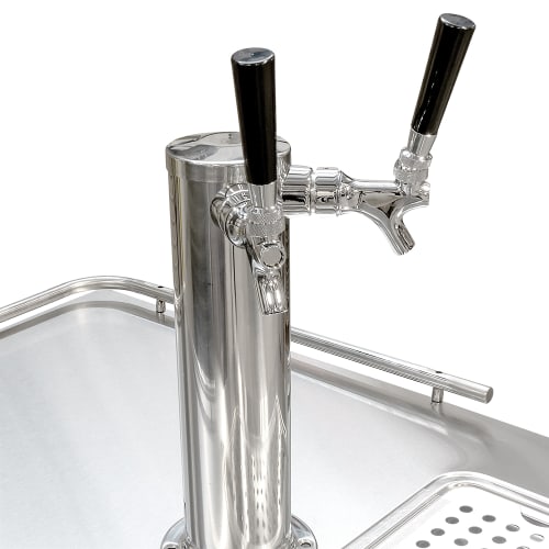 MoTak MBCBD-1-X 23 1/2" Kegerator Beer Dispenser w/ (1) Keg Capacity - (1) Column, Black, 115v