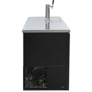 MoTak MBCBD-2-X 58 7/8" Kegerator Beer Dispenser w/ (2) Keg Capacity - (1) Column, Black, 115v