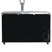 MoTak MBCBD-2-X 58 7/8" Kegerator Beer Dispenser w/ (2) Keg Capacity - (1) Column, Black, 115v
