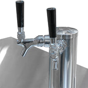 MoTak MBCBD-2-X 58 7/8" Kegerator Beer Dispenser w/ (2) Keg Capacity - (1) Column, Black, 115v