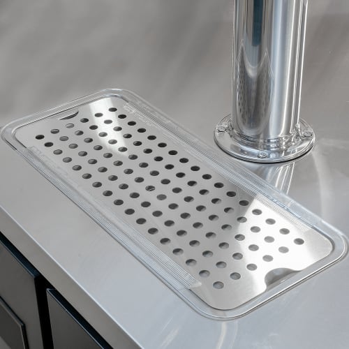MoTak MBCBD-2-X 58 7/8" Kegerator Beer Dispenser w/ (2) Keg Capacity - (1) Column, Black, 115v