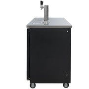 MoTak MBCBD-4-X 90 3/8" Kegerator Beer Dispenser w/ (3) Keg Capacity - (2) Column, Black, 115v