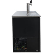 MoTak MBCBD-4-X 90 3/8" Kegerator Beer Dispenser w/ (3) Keg Capacity - (2) Column, Black, 115v