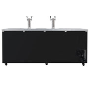 MoTak MBCBD-4-X 90 3/8" Kegerator Beer Dispenser w/ (3) Keg Capacity - (2) Column, Black, 115v