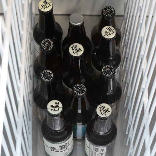 MoTak MBST-50-X 49 1/2" Forced Air Bottle Cooler - Holds (365) 12 oz Bottles, Lid Locks, 115v