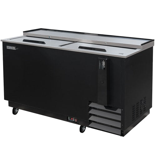 MoTak MBST-65-X 64 1/2" Forced Air Bottle Cooler - Holds (528) 12 oz Bottles, Lid Locks, 115v