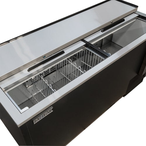 MoTak MBST-65-X 64 1/2" Forced Air Bottle Cooler - Holds (528) 12 oz Bottles, Lid Locks, 115v