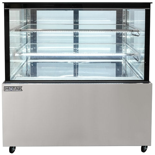 MoTak MCD47-2X 47 1/4" Full Service Bakery Case w/ Straight Glass - (3) Levels, 115v