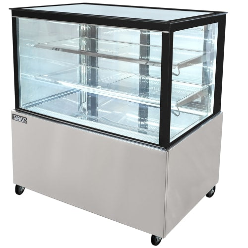 MoTak MCD47-2X 47 1/4" Full Service Bakery Case w/ Straight Glass - (3) Levels, 115v