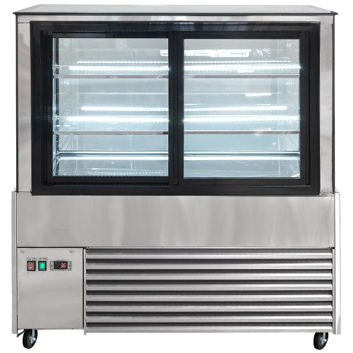 MoTak MCD47-2X 47 1/4" Full Service Bakery Case w/ Straight Glass - (3) Levels, 115v