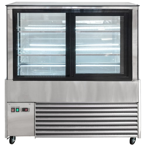 MoTak MCD47-2X 47 1/4" Full Service Bakery Case w/ Straight Glass - (3) Levels, 115v
