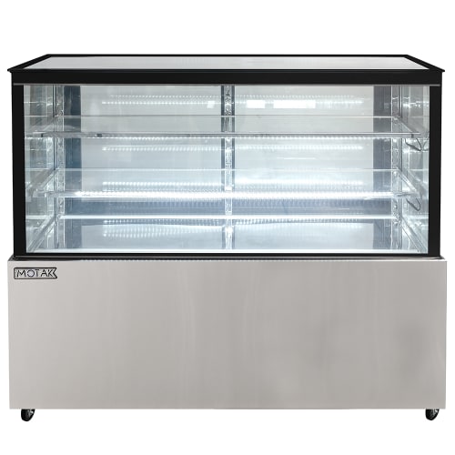 MoTak MCD59-2X 58 1/8" Full Service Bakery Case w/ Straight Glass - (3) Levels, 115v