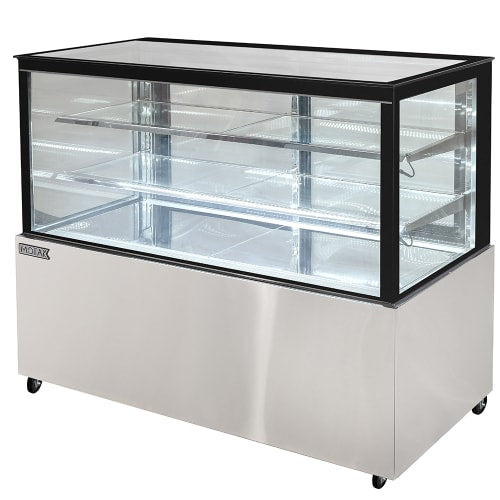 MoTak MCD59-2X 58 1/8" Full Service Bakery Case w/ Straight Glass - (3) Levels, 115v