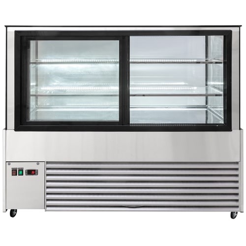 MoTak MCD59-2X 58 1/8" Full Service Bakery Case w/ Straight Glass - (3) Levels, 115v
