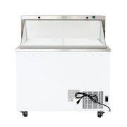 MoTak MDC18-X 47" Mobile Ice Cream Dipping Cabinet w/ 12 Tub Capacity - White, 115v