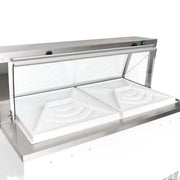 MoTak MDC18-X 47" Mobile Ice Cream Dipping Cabinet w/ 12 Tub Capacity - White, 115v