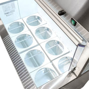 MoTak MDC18-X 47" Mobile Ice Cream Dipping Cabinet w/ 12 Tub Capacity - White, 115v