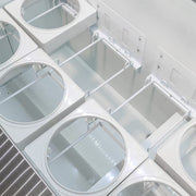 MoTak MDC18-X 47" Mobile Ice Cream Dipping Cabinet w/ 12 Tub Capacity - White, 115v