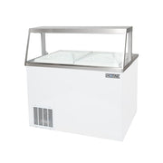 MoTak MDC18-X 47" Mobile Ice Cream Dipping Cabinet w/ 12 Tub Capacity - White, 115v