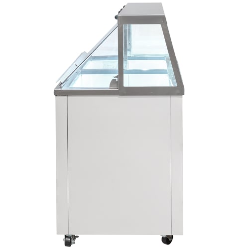MoTak MDC26-X 67 3/4" Mobile Ice Cream Dipping Cabinet w/ 20 Tub Capacity - White, 115v