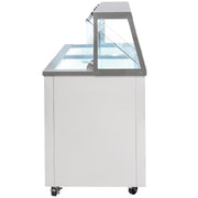 MoTak MDC26-X 67 3/4" Mobile Ice Cream Dipping Cabinet w/ 20 Tub Capacity - White, 115v