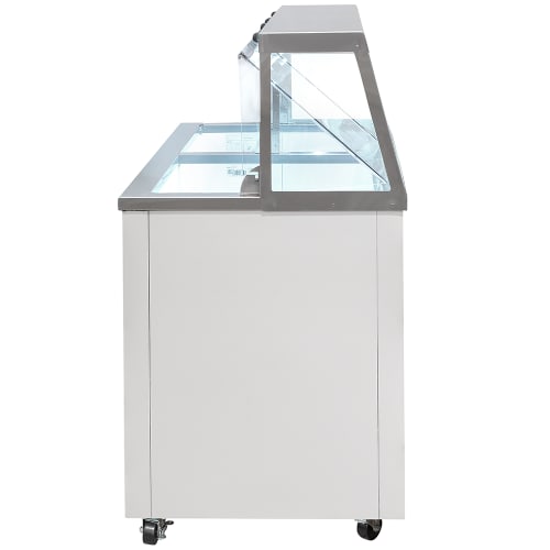 MoTak MDC26-X 67 3/4" Mobile Ice Cream Dipping Cabinet w/ 20 Tub Capacity - White, 115v