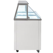 MoTak MDC26-X 67 3/4" Mobile Ice Cream Dipping Cabinet w/ 20 Tub Capacity - White, 115v