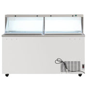 MoTak MDC26-X 67 3/4" Mobile Ice Cream Dipping Cabinet w/ 20 Tub Capacity - White, 115v