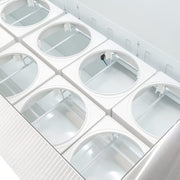 MoTak MDC26-X 67 3/4" Mobile Ice Cream Dipping Cabinet w/ 20 Tub Capacity - White, 115v