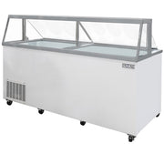 MoTak MDC35-X 88 5/8" Mobile Ice Cream Dipping Cabinet w/ 28 Tub Capacity - White, 115v
