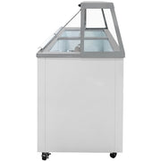 MoTak MDC35-X 88 5/8" Mobile Ice Cream Dipping Cabinet w/ 28 Tub Capacity - White, 115v