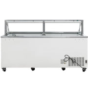 MoTak MDC35-X 88 5/8" Mobile Ice Cream Dipping Cabinet w/ 28 Tub Capacity - White, 115v