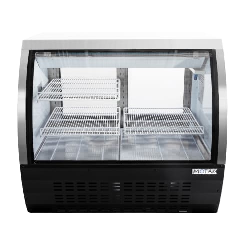 MoTak MDC36-X 36 1/4" Full Service Deli Case w/ Curved Glass - (3) Levels, 115v