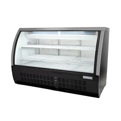 MoTak MDC64-X 64 1/4" Full Service Deli Case w/ Curved Glass - (3) Levels, 115v