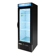 MoTak MGD-1DF-16-HC 25" One Section Display Freezer w/ Swing Doors - Bottom Mount Compressor, Black, 115v