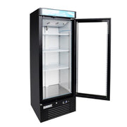 MoTak MGD-1DF-16-HC 25" One Section Display Freezer w/ Swing Doors - Bottom Mount Compressor, Black, 115v