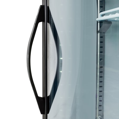 MoTak MGD-1DF-16-HC 25" One Section Display Freezer w/ Swing Doors - Bottom Mount Compressor, Black, 115v