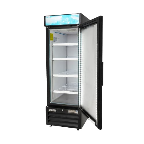MoTak MGD-1DF-23-HC 26 4/5" One Section Display Freezer w/ Swing Door - Bottom Mount Compressor, Black, 115v