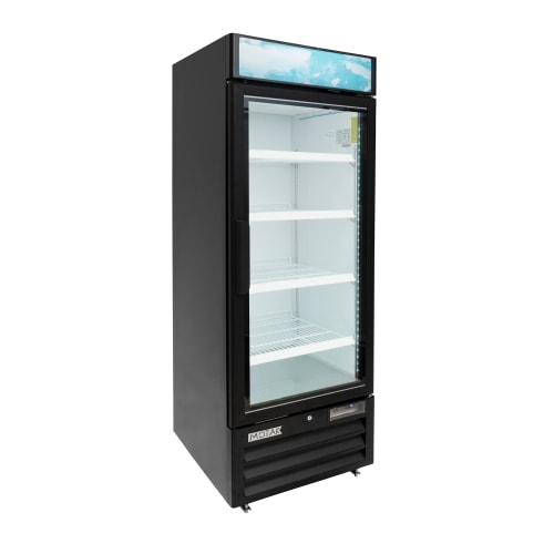 MoTak MGD-1DF-23-HC 26 4/5" One Section Display Freezer w/ Swing Door - Bottom Mount Compressor, Black, 115v