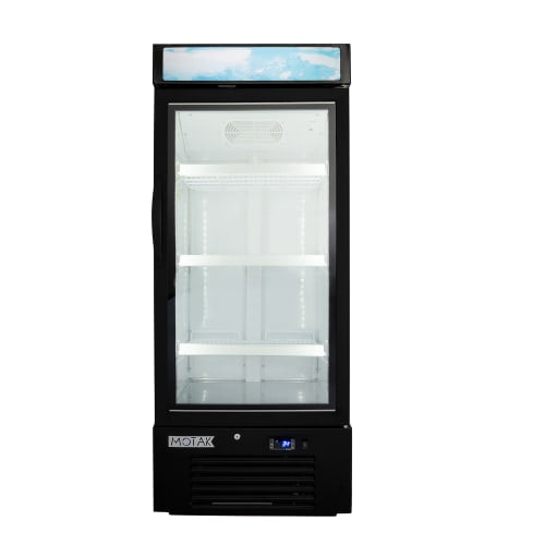 MoTak MGD-1DR-12-HC 25" One Section Glass Door Merchandiser - (1) Right Hinge Door, Black, 115v